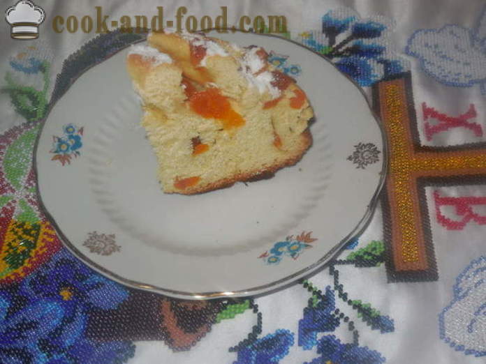 Πάσχα κέικ με χυμό πορτοκαλιού ή κέικ-kraffin της ζύμης μπισκότων, πώς να μαγειρεύουν, ένα βήμα προς βήμα φωτογραφίες συνταγή
