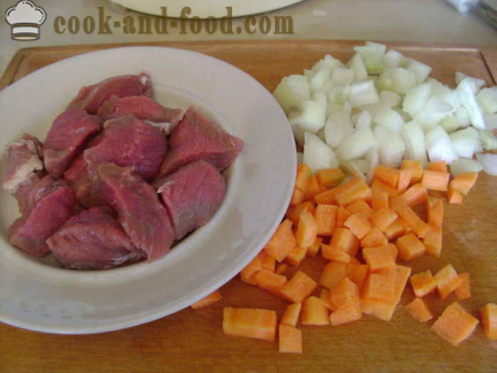 Ψητό κατσαρόλας με κρέας και πατάτες στο φούρνο - πώς να μαγειρεύουν τις πατάτες στην κατσαρόλα με το κρέας, βήμα προς βήμα φωτογραφίες συνταγή