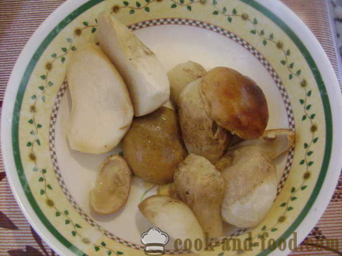 Πατάτες στο φούρνο με μανιτάρια και κρέμα γάλακτος - πόσο νόστιμα ψητά πατάτες στο φούρνο, με μια βήμα προς βήμα φωτογραφίες συνταγή