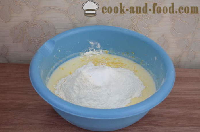 Γρήγορη Κέικ με κεφίρ χωρίς γέμιση - πώς να προετοιμάσει ζελέ τούρτα με κεφίρ στο φούρνο, με μια βήμα προς βήμα φωτογραφίες συνταγή