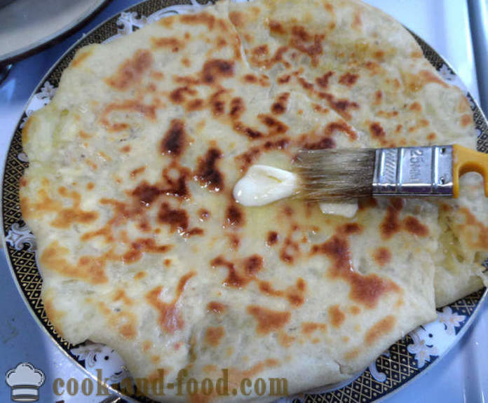 Gozleme τουρκική ψωμί με κρέας ή τυρί, λαχανικά και πατάτες - πώς να μαγειρεύουν τουρκική ψωμάκια, ένα βήμα προς βήμα φωτογραφίες συνταγή