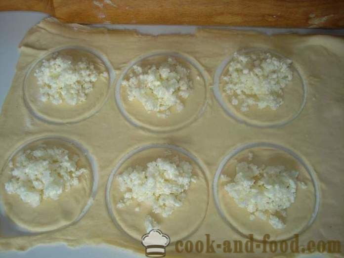 Sochniki με τυρί cottage σφολιάτας - πώς να ψήνουν sochniki με τυρί cottage σφολιάτας, βήμα προς βήμα φωτογραφίες συνταγή