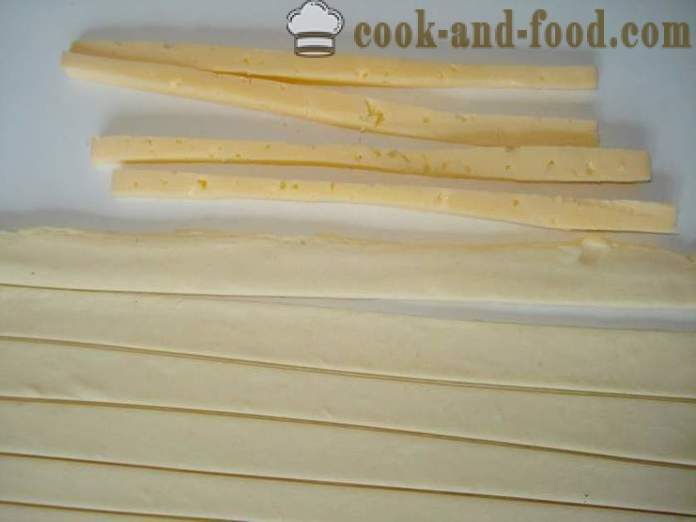 Σπιτικό τυρί σε μπαστούνια σφολιάτας με μπύρα - πώς να μαγειρεύουν μπαστούνια τυρί στο σπίτι, βήμα προς βήμα φωτογραφίες συνταγή