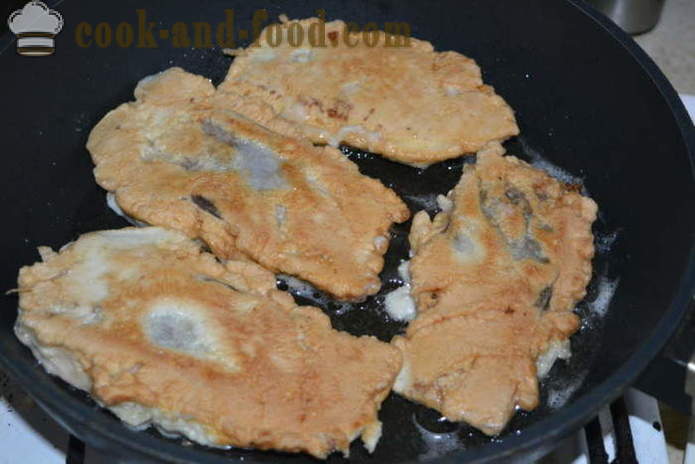 Νόστιμα ψάρια τηγανισμένα σε κουρκούτι - πώς να μαγειρεύουν ψάρια σε κουρκούτι στο τηγάνι, μια βήμα προς βήμα φωτογραφίες συνταγή