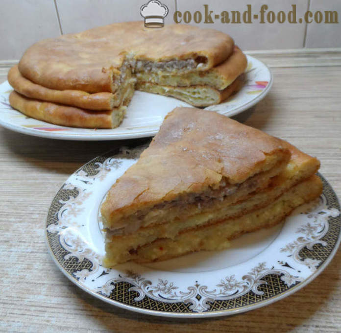 Νόστιμα Οσετίας πίτες με διαφορετικές γεμίσεις - πώς να μαγειρεύουν Οσετίας πίτες στο σπίτι, βήμα προς βήμα φωτογραφίες συνταγή