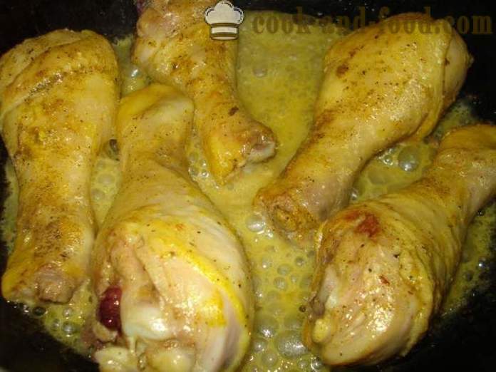 Κοτόπουλο κνήμη σε σάλτσα σόγιας - τόσο νόστιμο για να μαγειρέψουν μπουτάκια κοτόπουλου σε ένα τηγάνι, μια βήμα προς βήμα φωτογραφίες συνταγή