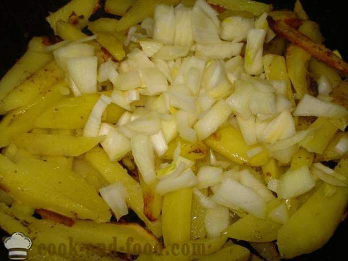 Τηγανιτές πατάτες με κρεμμύδια - πώς να μαγειρεύουν τηγανητές πατάτες με κρεμμύδια σε ένα τηγάνι, μια βήμα προς βήμα φωτογραφίες συνταγή