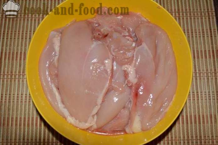 Juicy παϊδάκια της στήθος κοτόπουλου με σιμιγδάλι - πώς να μαγειρεύουν ζουμερά μπιφτέκια από στήθος κοτόπουλου, μια βήμα προς βήμα φωτογραφίες συνταγή