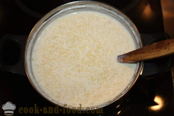 Κεχρί κουάκερ με γάλα και μια μπανάνα - πώς να μαγειρεύουν κεχρί κουάκερ με γάλα σωστά, βήμα-βήμα φωτογραφίες συνταγή