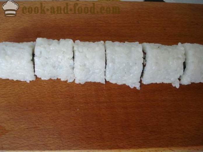 Πώς να μαγειρέψουν το ρύζι ρολά στο σπίτι, βήμα προς βήμα φωτογραφίες συνταγή
