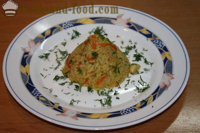 Νόστιμο πιάτο ρύζι με τα καρότα, το κρεμμύδι και το σκόρδο - πώς να μαγειρεύουν ένα νόστιμο πιάτο ρύζι, ένα βήμα προς βήμα φωτογραφίες συνταγή