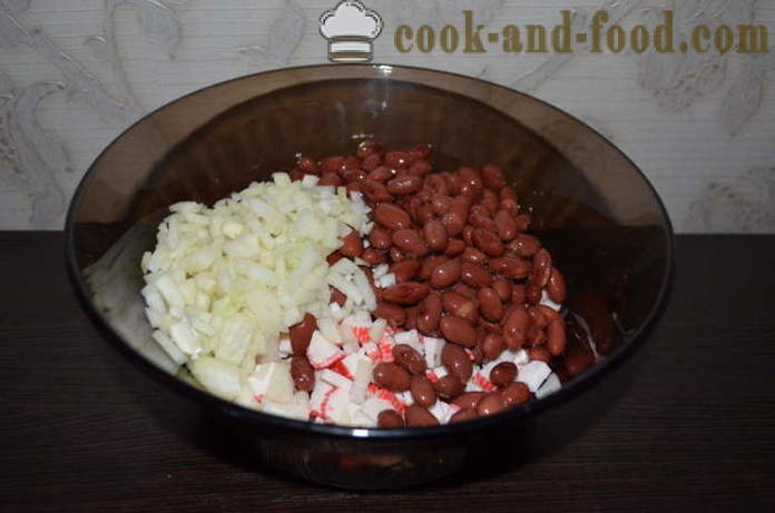 Απλή σαλάτα από κόκκινα φασόλια με ντομάτα - πώς να προετοιμάσει μια σαλάτα με κόκκινα φασόλια, ένα βήμα προς βήμα φωτογραφίες συνταγή