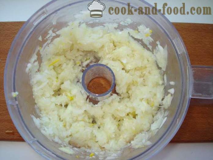 Tasty χαβιάρι κρεμμύδι - πώς να μαγειρεύουν τα αυγά με ένα τόξο, μια βήμα προς βήμα φωτογραφίες συνταγή
