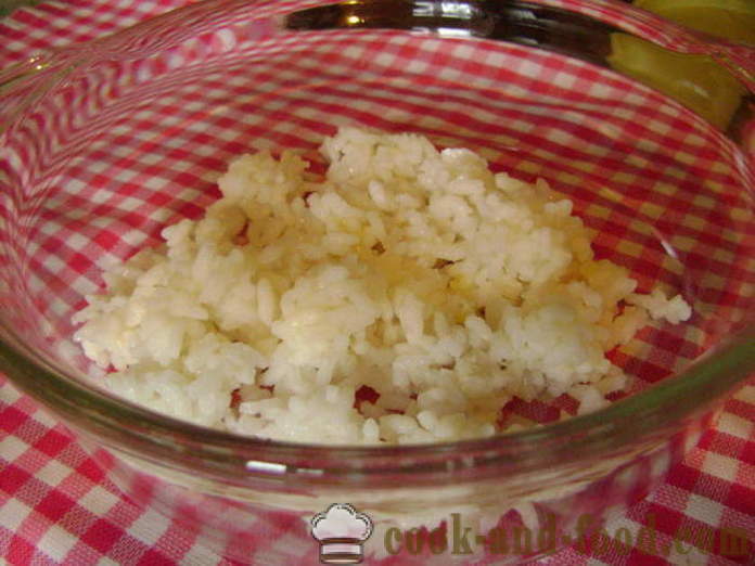 Απλή σαλάτα ψάρι με ρύζι και αυγό - πώς να μαγειρεύουν ψάρι σαλάτα με ρύζι, ένα βήμα προς βήμα φωτογραφίες συνταγή