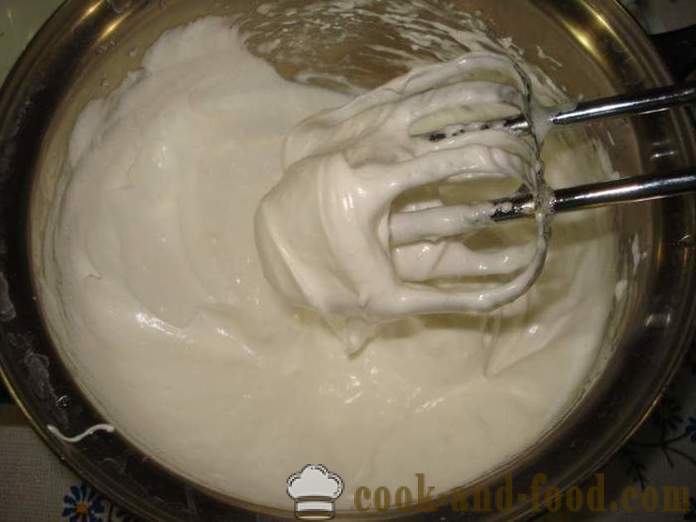 Γλυκό επιδόρπιο μαρέγκα με την κρέμα - πώς να μαγειρεύουν ένα επιδόρπιο μαρέγκα στο σπίτι, βήμα προς βήμα φωτογραφίες συνταγή