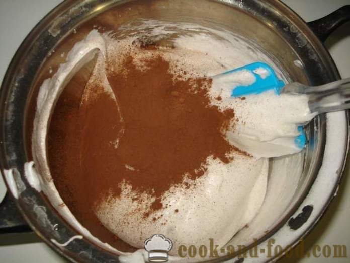 Σοκολάτα μαρέγκα με ξηρούς καρπούς - πώς να κάνει μια μαρέγκα σοκολάτας στο σπίτι, βήμα προς βήμα φωτογραφίες συνταγή