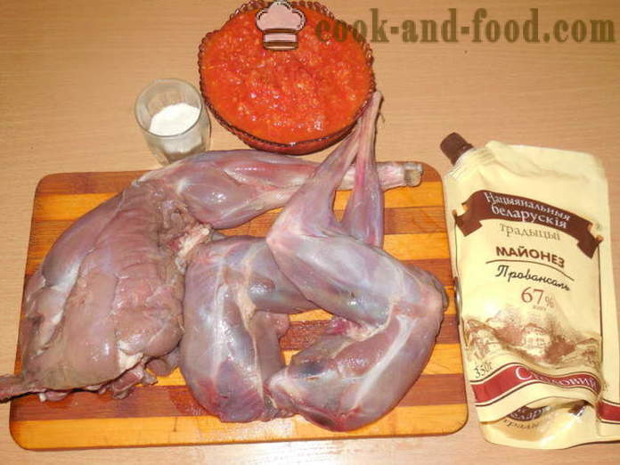 Κοκκινιστό αγριοκούνελο στο multivarka - πώς να μαγειρεύουν ένα άγριο κουνέλι στο σπίτι, βήμα προς βήμα φωτογραφίες συνταγή
