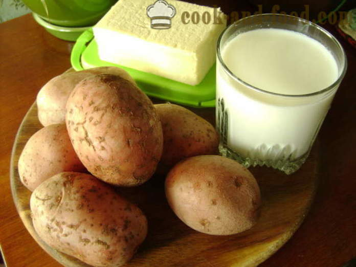 Πουρές πατάτας με γάλα - πώς να μαγειρεύουν πουρέ πατάτας, μια βήμα προς βήμα φωτογραφίες συνταγή