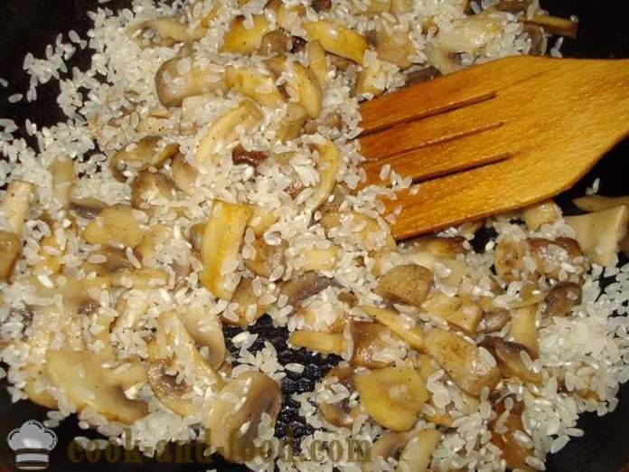 Μανιτάρι ριζότο με μανιτάρια - πώς να μαγειρεύουν το ριζότο στο σπίτι, βήμα προς βήμα φωτογραφίες συνταγή