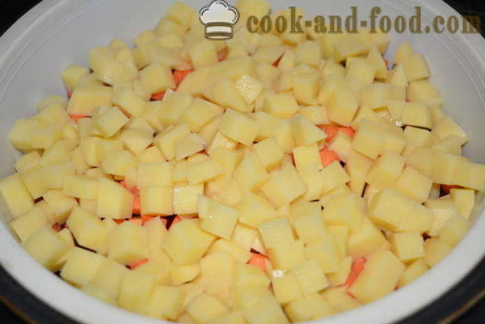 Βινεγκρέτ σε multivarka αρακά, τα αγγούρια - πώς να μαγειρεύουν σαλάτα σε multivarka, βήμα με φωτογραφίες βήμα συνταγή