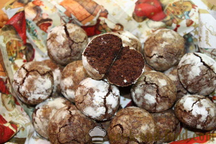 Ραγισμένα μπισκότα σοκολάτας - πώς να κάνει τα μπισκότα τσιπ σοκολάτας στο σπίτι, βήμα προς βήμα φωτογραφίες συνταγή