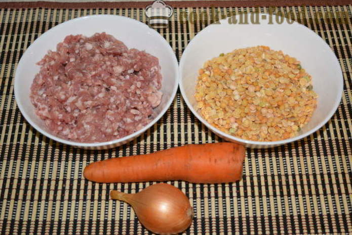 Σούπα με μπιζέλια με κρέας - πώς να μαγειρεύουν σούπα με μπιζέλια σε multivarka γρήγορα, βήμα προς βήμα φωτογραφίες συνταγή