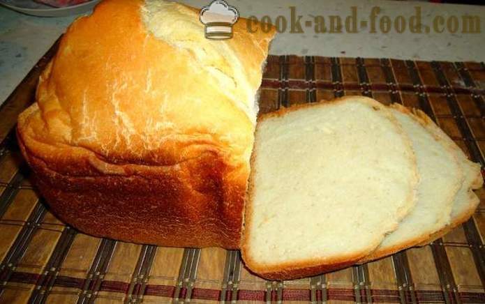 Απλή σπιτικό ψωμί στο ψωμί maker - πώς να ψήνουν ψωμί στο ψωμί maker στο σπίτι, βήμα προς βήμα φωτογραφίες συνταγή
