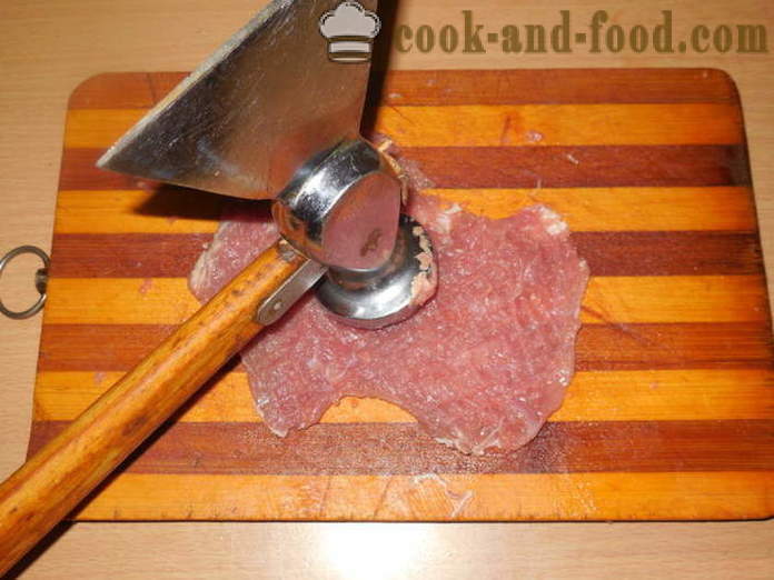 Ρολά από κρέας γεμιστό στο φούρνο - πώς να μαγειρεύουν ρολά κρέας σε σουβλάκια, ένα βήμα προς βήμα φωτογραφίες συνταγή