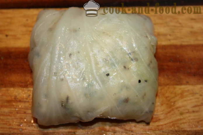 Μπριζόλα με λάχανο και το τυρί σε ένα ταψί - πώς να μαγειρεύουν μια μπριζόλα με λάχανο, ένα βήμα προς βήμα φωτογραφίες συνταγή