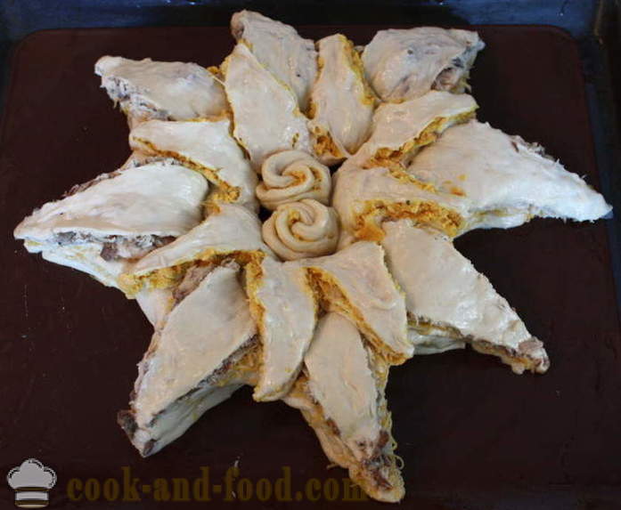 Πίτα Ψάρια με ζύμη στο φούρνο - πώς να μαγειρεύουν μια πίτα ψάρια, ένα βήμα προς βήμα φωτογραφίες συνταγή