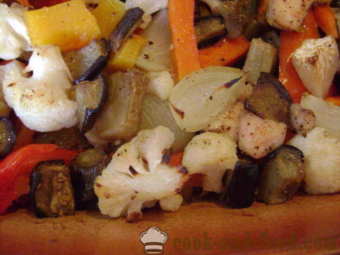 Φιλέτο κοτόπουλο με λαχανικά στο φούρνο - πώς να μαγειρεύουν κοτόπουλο με λαχανικά, ένα βήμα προς βήμα φωτογραφίες συνταγή