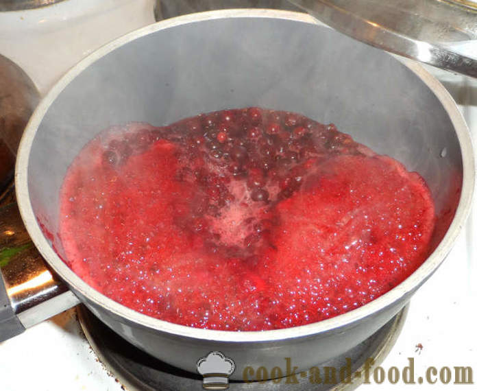 Delicious ζελέ cranberry - πώς να κάνει μούρων ζελέ με ζελατίνη, μια βήμα προς βήμα φωτογραφίες συνταγή