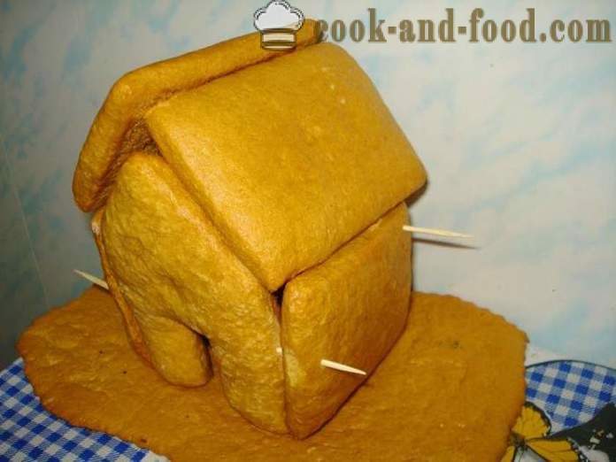 Gingerbread σπίτι ζύμης με μελόψωμο χέρια σας - πώς να κάνει ένα σπίτι μελόψωμο στο σπίτι, βήμα-βήμα φωτογραφίες συνταγών