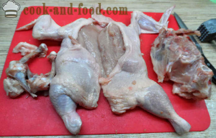 Γεμιστό κοτόπουλο χωρίς κόκαλα στο φούρνο - πώς να μαγειρεύουν γεμιστό κοτόπουλο χωρίς κόκαλα, μια βήμα προς βήμα φωτογραφίες συνταγή