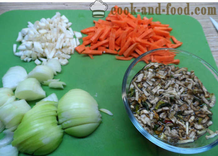 Ριζότο με λαχανικά στο multivarka κατεψυγμένα και αποξηραμένα - πώς να μαγειρεύουν ριζότο με multivarka στο σπίτι, βήμα προς βήμα φωτογραφίες συνταγή