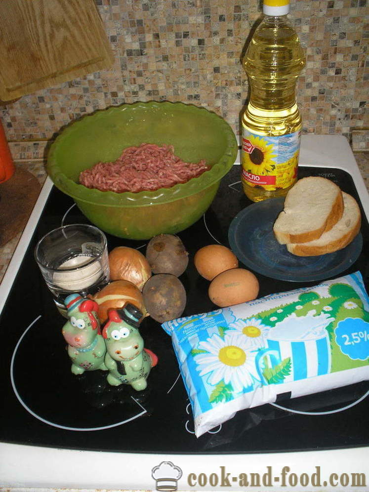 Νόστιμα σπιτικά μπιφτέκια από κιμά - πώς να μαγειρεύουν χάμπουργκερ στο σπίτι, βήμα προς βήμα φωτογραφίες συνταγή