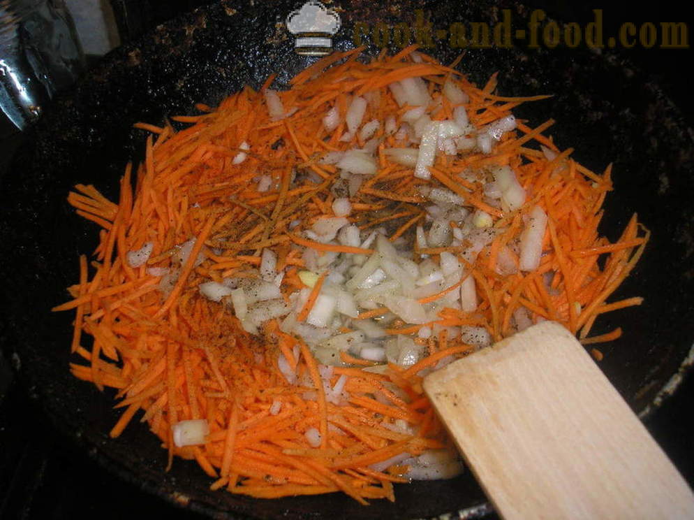 Σαλάτα με ραβδιά πατάτα και λουκάνικο - πώς να κάνει πατατοσαλάτα, ένα βήμα προς βήμα φωτογραφίες συνταγή
