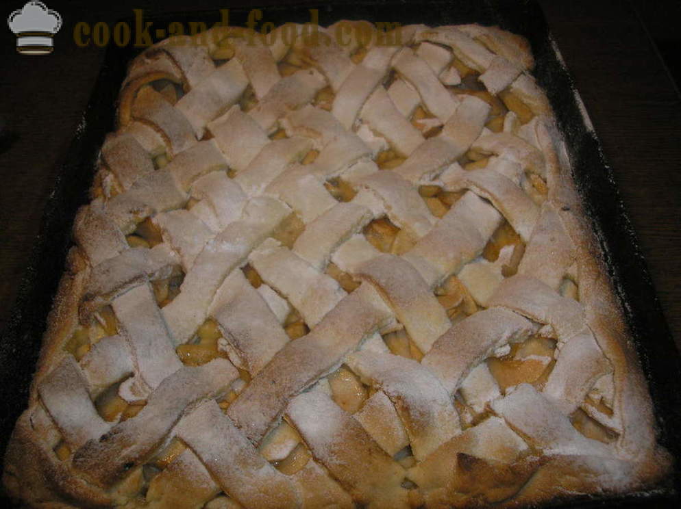 Ανοίξτε τη ζύμη μηλόπιτα - πώς να μαγειρεύουν μήλο ζύμη πίτας, ένα βήμα προς βήμα φωτογραφίες συνταγή
