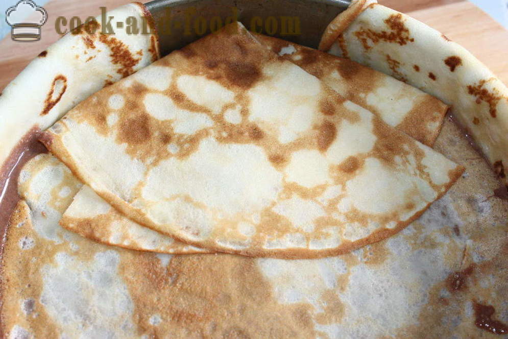 Κέικ Τηγανίτες με τυρί κρέμα και μήλο τριαντάφυλλα - πώς να κάνει ένα κέικ κρέπα με πηγμένο γάλα για τυρί, ένα βήμα προς βήμα φωτογραφίες συνταγή