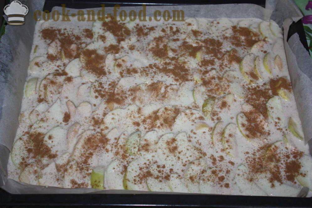 Μηλόπιτα με κανέλα - πώς να ψήνουν μια μηλόπιτα με κανέλα στο φούρνο, με μια βήμα προς βήμα φωτογραφίες συνταγή