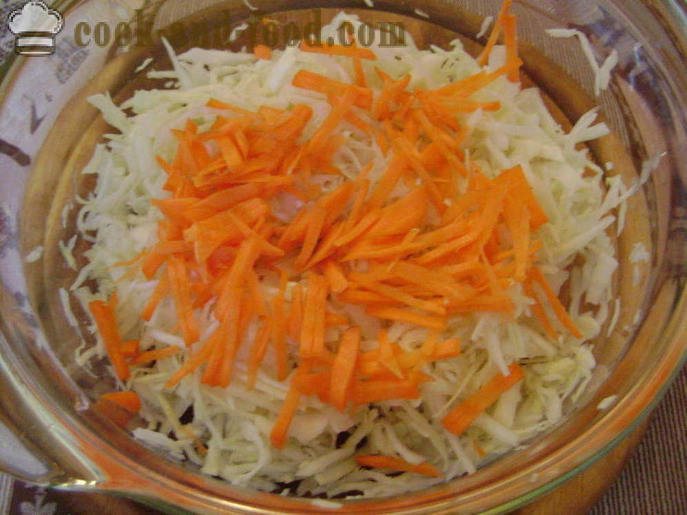Η βιταμίνη σαλάτα λάχανο, καρότα, ηλιάνθου - πώς να κάνει τη βιταμίνη σαλάτα, ένα βήμα προς βήμα φωτογραφίες συνταγή