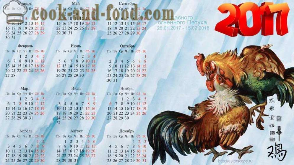 Ημερολόγιο για το 2017 έτος του κόκκορα: κατεβάσετε δωρεάν ημερολόγιο των Χριστουγέννων με στρόφιγγες