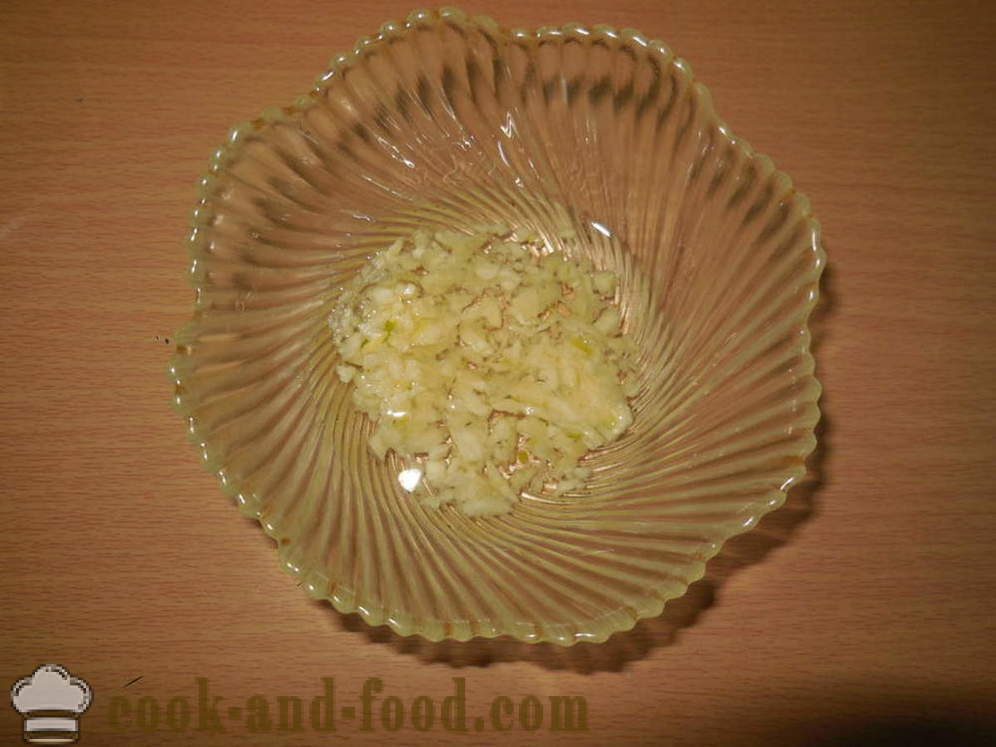Ουκρανική ζυμαρικά με σκόρδο μπορς - πώς να ψήνουν ζυμαρικά με σκόρδο στο φούρνο, με μια βήμα προς βήμα φωτογραφίες συνταγή