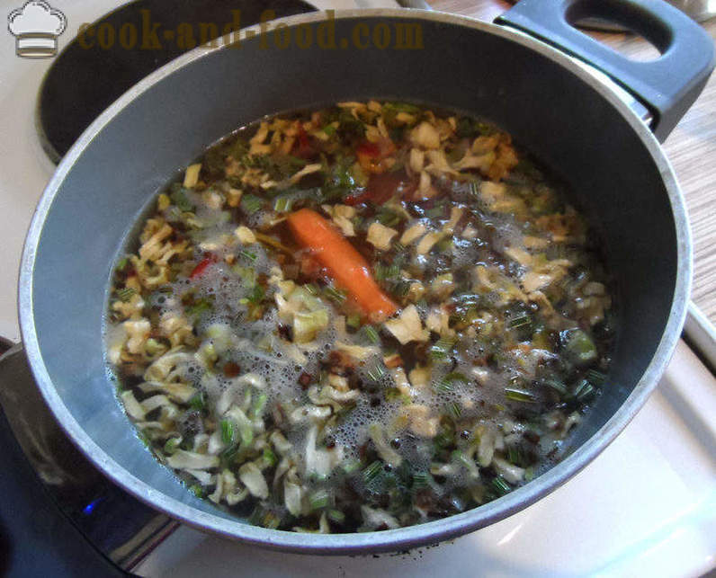 Σούπα λαχανικών - πώς να μαγειρεύουν σούπα πράσινα λαχανικά, ένα βήμα προς βήμα φωτογραφίες συνταγή