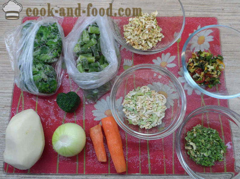 Σούπα λαχανικών - πώς να μαγειρεύουν σούπα πράσινα λαχανικά, ένα βήμα προς βήμα φωτογραφίες συνταγή