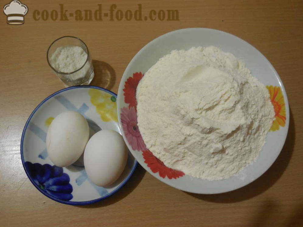 Ζυμαρικά στα αυγά, χωρίς νερό - πώς να κάνει σπιτικά ζυμαρικά για σούπα, ένα βήμα προς βήμα φωτογραφίες συνταγή