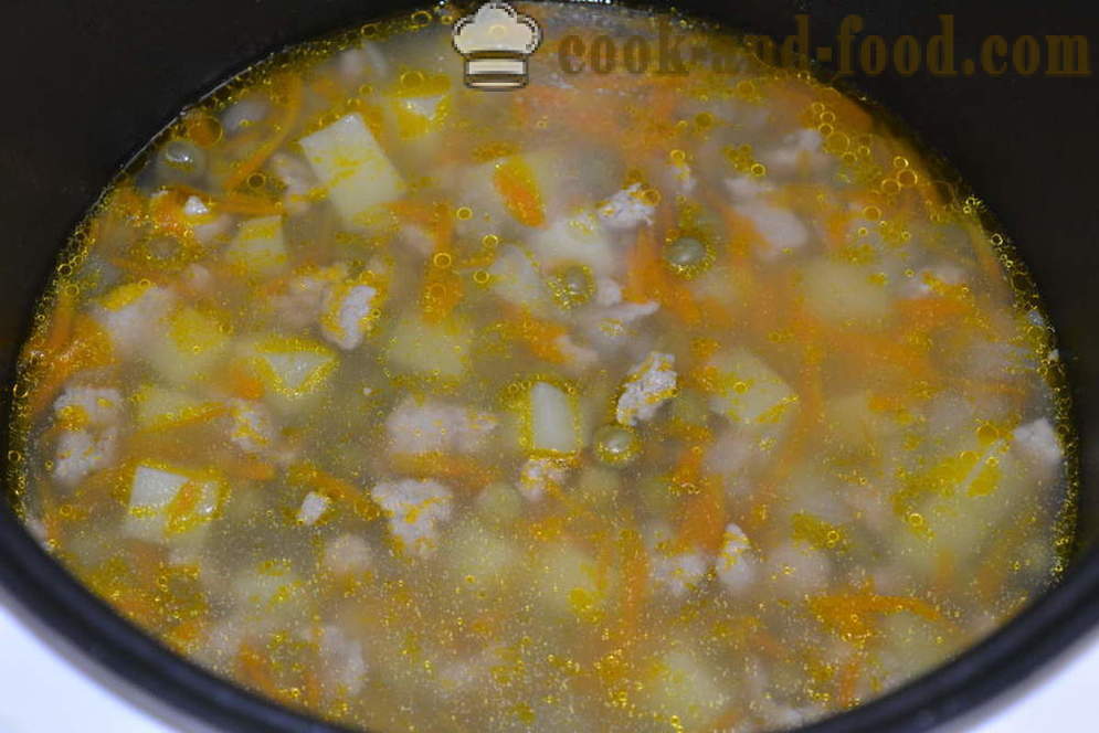 Μπιζέλι στην multivarka - πώς να μαγειρεύουν σούπα με μπιζέλια σε multivarka, βήμα προς βήμα φωτογραφίες συνταγή