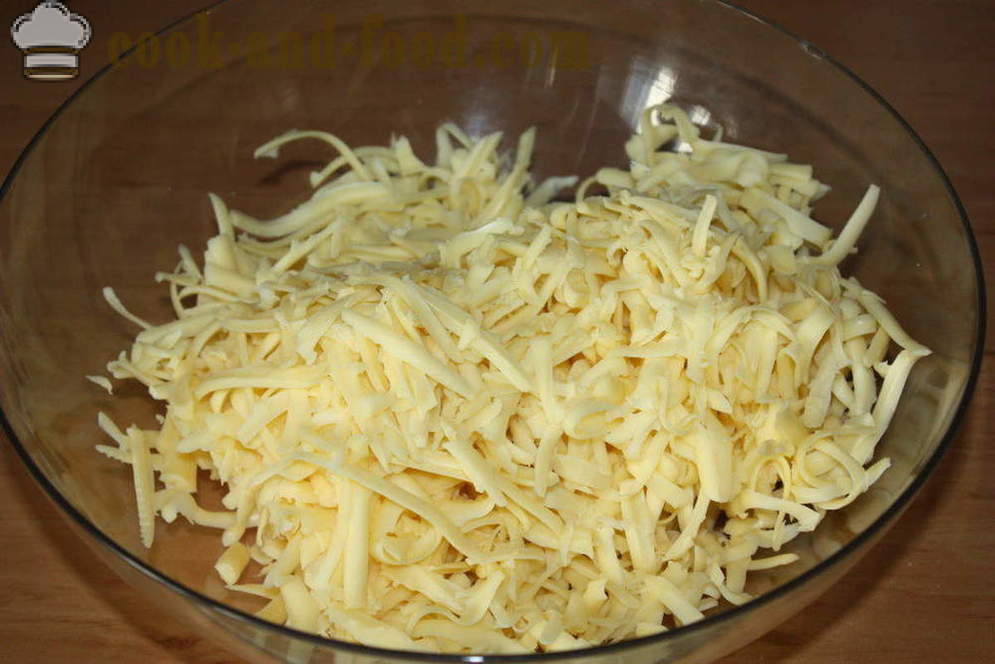 Κρύο ορεκτικό τυρί - πώς να μαγειρεύουν ένα σνακ τυρί λιώσει στο φούρνο, με μια βήμα προς βήμα φωτογραφίες συνταγή