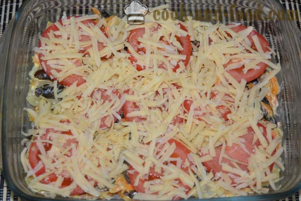 Χοιρινό ψημένο στο φούρνο με μανιτάρια και τυρί - όπως χοιρινό ψητό στο φούρνο, με μια βήμα προς βήμα φωτογραφίες συνταγή