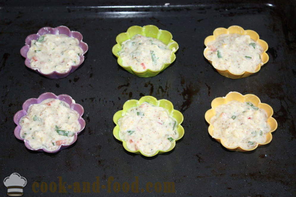 Muffins κολοκυθάκια με τυρί στο φούρνο - πώς να μαγειρεύουν κολοκυθάκια muffins, βήμα προς βήμα φωτογραφίες συνταγή